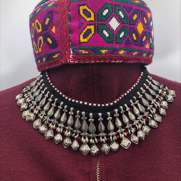 Afghan Kuchi Choker Necklace, Choker Necklace, Kuchi Jewelry, Ethnic Necklace - Picture 5 of 7